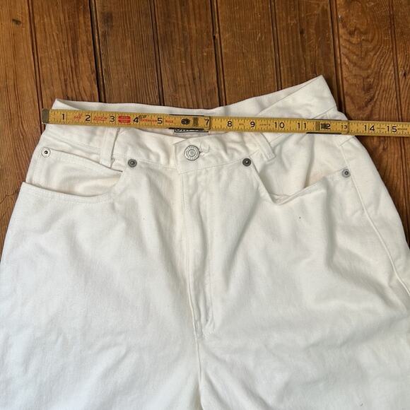 Women’s Vintage 80s white high waisted straight leg mom jeans Skoozi size 9/10 - Picture 2 of 9
